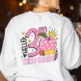 Hello 3rd Third Grade Back To School Pink Leopard Teacher Women's Sweatshirt Back Print White Hello 3rd Third Grade Back To School Pink Leopard Teacher Women's Sweatshirt Back Print White