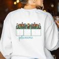 Helping Little Minds Grow One Phoneme At A Time Teacher Women's Sweatshirt Back Print White Helping Little Minds Grow One Phoneme At A Time Teacher Women's Sweatshirt Back Print White