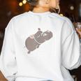Hippotenuse Hippo Angle Function Hypotenuse Math Teacher Women's Sweatshirt Back Print White Hippotenuse Hippo Angle Function Hypotenuse Math Teacher Women's Sweatshirt Back Print White