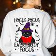 Hocus Pocus Everybody Focus Halloween Teacher For Men Women Women's Sweatshirt Back Print White Hocus Pocus Everybody Focus Halloween Teacher For Men Women Women's Sweatshirt Back Print White