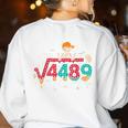 HUGvyn Square Root 4489 Math Teacher 67 Meme Halloween Women's Sweatshirt Back Print White HUGvyn Square Root 4489 Math Teacher 67 Meme Halloween Women's Sweatshirt Back Print White