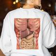 Human Muscles Organs Scary Anatomy Teacher Halloween Costume Women's Sweatshirt Back Print White