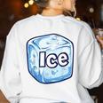 Ice Halloween Pun Costume Easy Lazy Team Group Teacher Women's Sweatshirt Back Print White