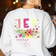 IEP I Encourage Progress Teacher Special Education Men Women Women's Sweatshirt Back Print White