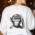Well I'Ll Be a Monkey's Uncle Teacher And Student Women's Sweatshirt Back Print White