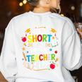 I'm Not Short I'm A Pre-K Teacher Size Back To School Women's Sweatshirt Back Print White I'm Not Short I'm A Pre-K Teacher Size Back To School Women's Sweatshirt Back Print White