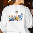 I'm Ok Lunch Lady Life Cafeteria Crew Teacher Women Women's Sweatshirt Back Print White I'm Ok Lunch Lady Life Cafeteria Crew Teacher Women Women's Sweatshirt Back Print White