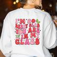 I'm So Berry Glad You Are Strawberry Elementary Teacher Women's Sweatshirt Back Print White I'm So Berry Glad You Are Strawberry Elementary Teacher Women's Sweatshirt Back Print White