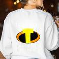 I'm a Teacher What's Your Superpower Teacher Women's Sweatshirt Back Print White