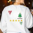 I'm Working For Christmas Break 5 Stars Christmas Teacher Women's Sweatshirt Back Print White
