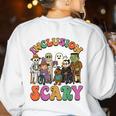 Inclusion Isn't Scary Ghost Mummy Halloween SLP Sped Teacher Women's Sweatshirt Back Print White Inclusion Isn't Scary Ghost Mummy Halloween SLP Sped Teacher Women's Sweatshirt Back Print White