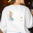 Inclusion Isn't Scary SLP Halloween Costume Sped Teacher Women's Sweatshirt Back Print White