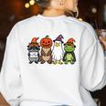 Inclusion Isn't Scary SLP Halloween Sped Teacher Animal Women's Sweatshirt Back Print White Inclusion Isn't Scary SLP Halloween Sped Teacher Animal Women's Sweatshirt Back Print White