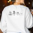 Inclusion Isn't Scary Slp Halloween Sped Teacher Ghost Mummy Women's Sweatshirt Back Print White Inclusion Isn't Scary Slp Halloween Sped Teacher Ghost Mummy Women's Sweatshirt Back Print White