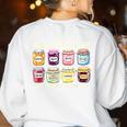 Inclusion Is My Jam And I'm Here To Spread It Sped Teacher Women's Sweatshirt Back Print White Inclusion Is My Jam And I'm Here To Spread It Sped Teacher Women's Sweatshirt Back Print White