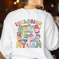 Inclusion Is My Jam SPED Teacher Special Education Life Women's Sweatshirt Back Print White