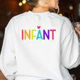 Infant Teacher Daycare Provider Childcare Teacher Women's Sweatshirt Back Print White Infant Teacher Daycare Provider Childcare Teacher Women's Sweatshirt Back Print White