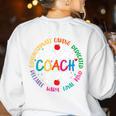 Instructional Coach Squad Teacher Assistant Support Team Women's Sweatshirt Back Print White Instructional Coach Squad Teacher Assistant Support Team Women's Sweatshirt Back Print White