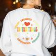 Instructional Specialist School Cute Academic Teacher Women's Sweatshirt Back Print White Instructional Specialist School Cute Academic Teacher Women's Sweatshirt Back Print White