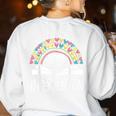 Intervention Teacher Reading Intervention Women's Sweatshirt Back Print White Intervention Teacher Reading Intervention Women's Sweatshirt Back Print White