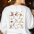 It's A Bootiful Day To Make Music Ghost Teacher Women's Sweatshirt Back Print White