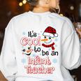 It's Cool To Be a Infant Teacher Snowman Winter Christmas Women's Sweatshirt Back Print White It's Cool To Be a Infant Teacher Snowman Winter Christmas Women's Sweatshirt Back Print White