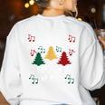 It's Never Too Early For Christmas Music Teacher Women's Sweatshirt Back Print White It's Never Too Early For Christmas Music Teacher Women's Sweatshirt Back Print White