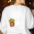 It's Fry Day Teacher Life Women's Sweatshirt Back Print White It's Fry Day Teacher Life Women's Sweatshirt Back Print White