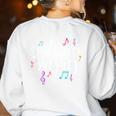 Just Keep Singing Singer Music Teacher Motivational Women's Sweatshirt Back Print White Just Keep Singing Singer Music Teacher Motivational Women's Sweatshirt Back Print White