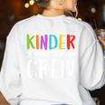 Kinder Crew Shirt Kindergarten Boy Girl Student Teacher Women's Sweatshirt Back Print White
