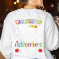 Kindergarten Where The Adventure Begins Shirt Children's Teacher Women's Sweatshirt Back Print White Kindergarten Where The Adventure Begins Shirt Children's Teacher Women's Sweatshirt Back Print White