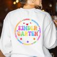 Kindergarten Crew Funy Back To School Teachers Kids Students Women's Sweatshirt Back Print White Kindergarten Crew Funy Back To School Teachers Kids Students Women's Sweatshirt Back Print White