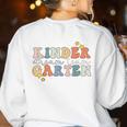 Kindergarten Dream Team Teacher Back To School Women's Sweatshirt Back Print White Kindergarten Dream Team Teacher Back To School Women's Sweatshirt Back Print White