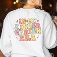 In My Kindergarten Era Retro Back To School Teacher Student Women's Sweatshirt Back Print White In My Kindergarten Era Retro Back To School Teacher Student Women's Sweatshirt Back Print White