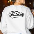 Kindergarten TEAM School Teacher Kinder Baseball-Style Shirt Women's Sweatshirt Back Print White