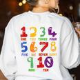 Learning Math Numbers Counting Back To School Teacher For Men Women Girls Kids Women's Sweatshirt Back Print White Learning Math Numbers Counting Back To School Teacher For Men Women Girls Kids Women's Sweatshirt Back Print White