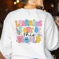 Learning Is Out Of This World Solar System Science Teacher Women's Sweatshirt Back Print White Learning Is Out Of This World Solar System Science Teacher Women's Sweatshirt Back Print White