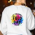 Let The Games Begin Field Day Fun Day Teachers Boys Girls Women's Sweatshirt Back Print White Let The Games Begin Field Day Fun Day Teachers Boys Girls Women's Sweatshirt Back Print White