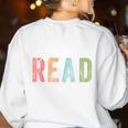 Let's Read Book Nerd Reading Book Lover Librarian Teacher Women's Sweatshirt Back Print White Let's Read Book Nerd Reading Book Lover Librarian Teacher Women's Sweatshirt Back Print White
