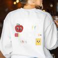 Letter Of The Week Ff Sight Word Teacher Squad Women's Sweatshirt Back Print White