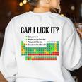 Can I Lick It Periodic Table Chart Science Teacher Women's Sweatshirt Back Print White Can I Lick It Periodic Table Chart Science Teacher Women's Sweatshirt Back Print White