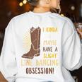 Line Dancing Choreographed Group Dancer Dance Teacher Women's Sweatshirt Back Print White