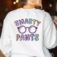 Little Mr Miss SMARTY PANTS Graduation Alumni Teacher Women's Sweatshirt Back Print White