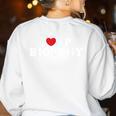 I Love AP Biology I Heart AP Biology Teachers Students For Men Women Kids Women's Sweatshirt Back Print White