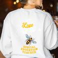 I Love Bee-Ing A Special Education Teacher Honey Bee Job For Men Women Women's Sweatshirt Back Print White I Love Bee-Ing A Special Education Teacher Honey Bee Job For Men Women Women's Sweatshirt Back Print White