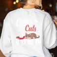 I Love Math Cats And Coffee Heart Mathematics Teacher Women's Sweatshirt Back Print White I Love Math Cats And Coffee Heart Mathematics Teacher Women's Sweatshirt Back Print White
