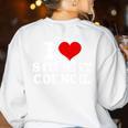 I Love Student Council Student Teacher Women's Sweatshirt Back Print White I Love Student Council Student Teacher Women's Sweatshirt Back Print White