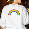 Luckiest Teacher Ever Rainbow- St Patricks Day Teacher Women's Sweatshirt Back Print White Luckiest Teacher Ever Rainbow- St Patricks Day Teacher Women's Sweatshirt Back Print White