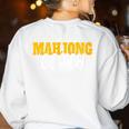 Mahjong Coach Coaching Trainer Teacher Women's Sweatshirt Back Print White Mahjong Coach Coaching Trainer Teacher Women's Sweatshirt Back Print White
