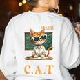 I Did The Math The Answer Is Cats Math Cat Teacher Women's Sweatshirt Back Print White I Did The Math The Answer Is Cats Math Cat Teacher Women's Sweatshirt Back Print White